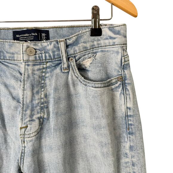 Abercrombie & Fitch Men's Jeans Signature Stretch Athletic Straight Blue 30X32 - Picture 4 of 10